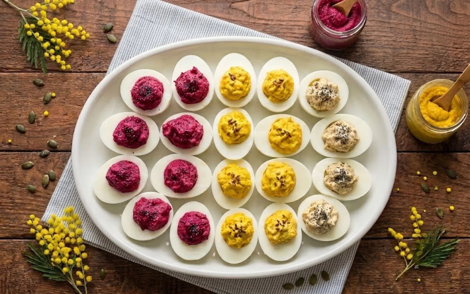 Œufs mimosa au houmous
